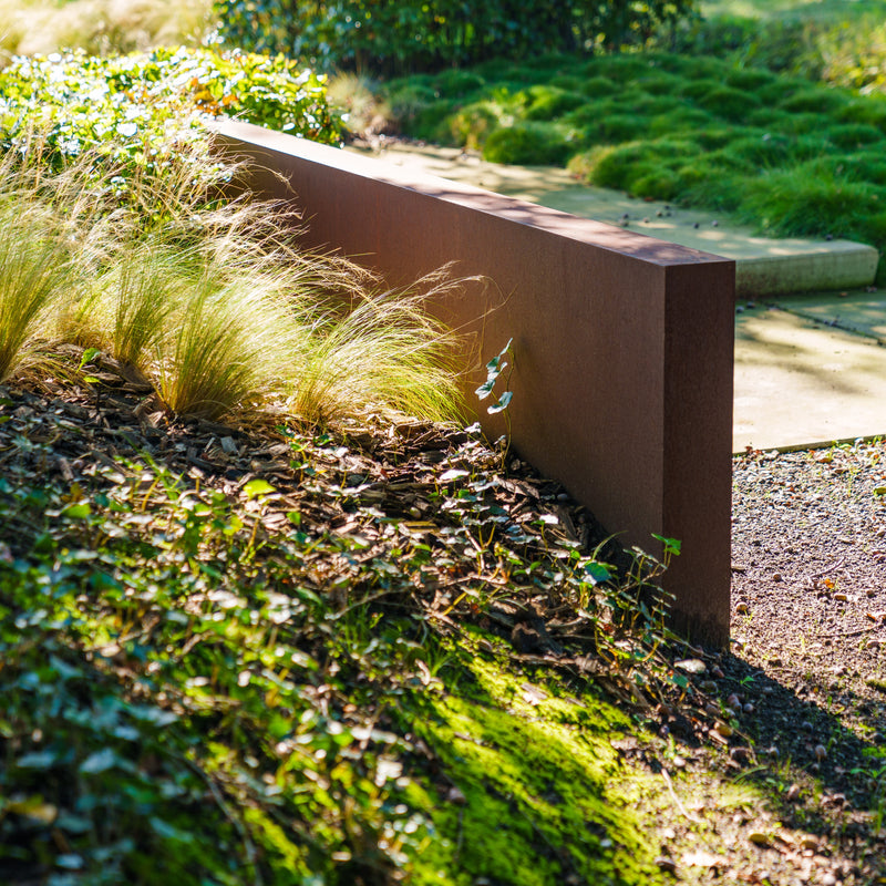 Cortenstaal tuinmuur | 150 x 15 x 80 cm