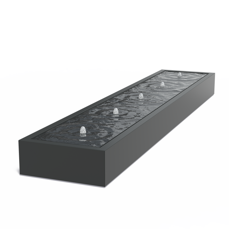 Wassertisch mit LED-Beleuchtung & Pumpe | 500 x 100 x 40 cm | Aluminium 