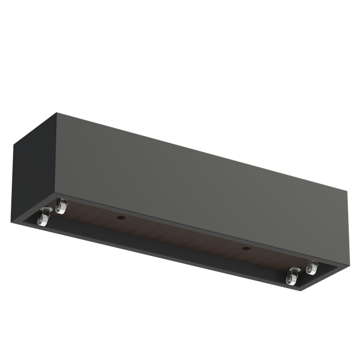 CARREZ polyester plantenbak 200x50x50 cm met wielen