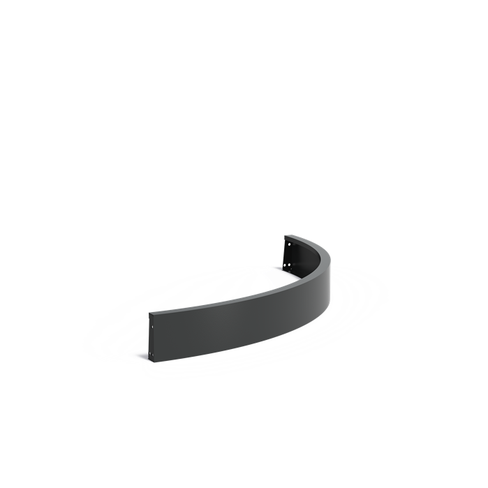 Stützwand - Außenbogen | 150 x 150 x 20 cm | Aluminium