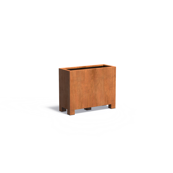 CARREZ rechthoekige cortenstaal plantenbak 100x40x80 met poten