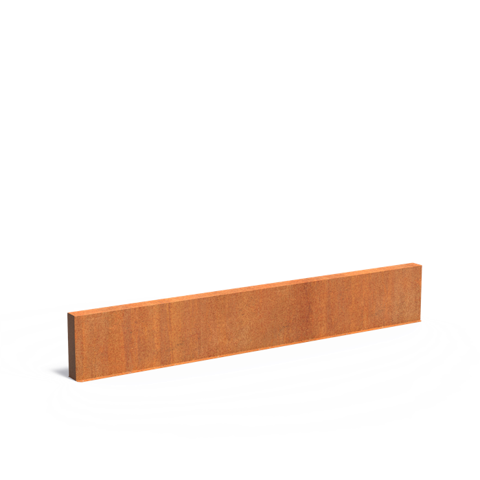Cortenstaal tuinmuur | 400 x 15 x 60 cm