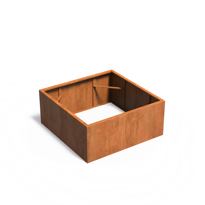 CARREZ zonder bodem 140 x 140 x 60 cm - Cortenstaal plantenbak
