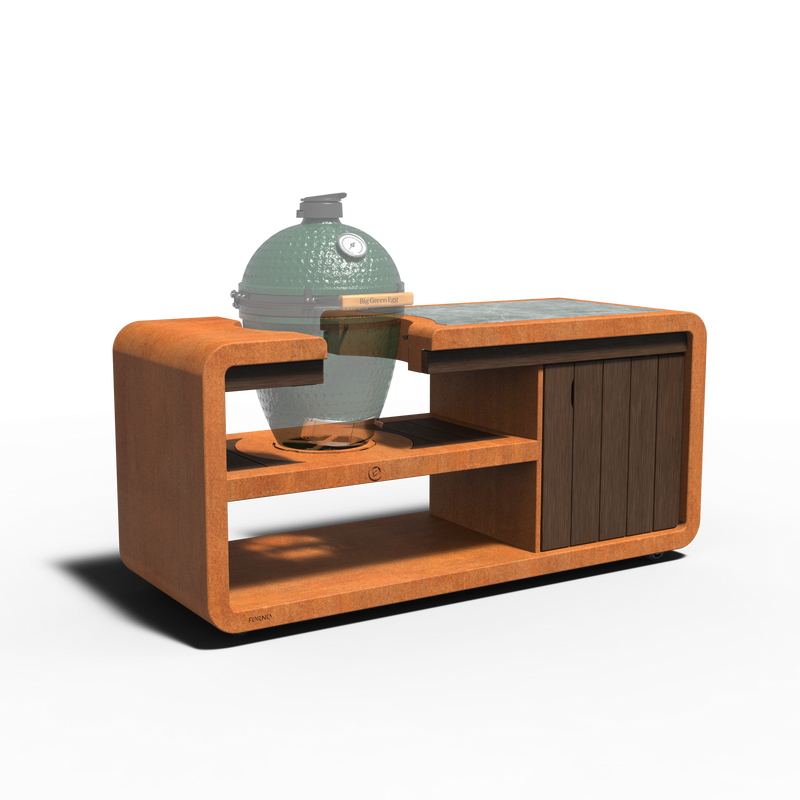 STATION Kamado 200 x 75 x 93 cm - cortenstaal