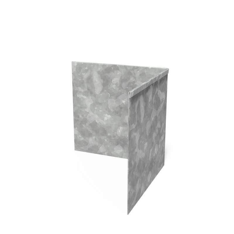 Binnenhoek kantopsluiting verzinkt - geplette rand | 300 x 2 x 290