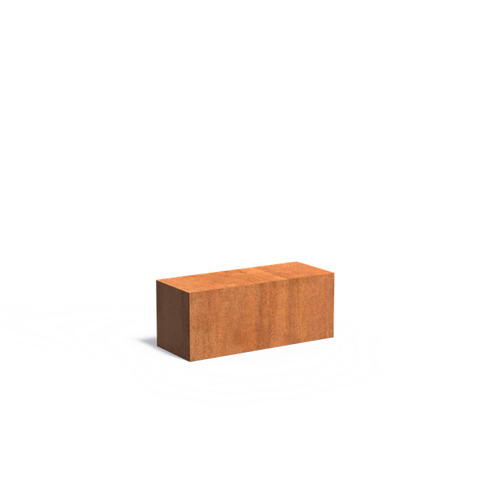 Cortenstaal sokkel | 100 x 40 x 40 cm