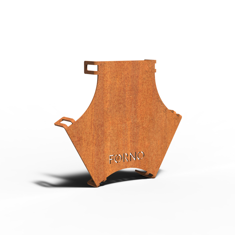 Koppelstück für HEX-Holzlager – Cortenstahl | 170 x 25 mm