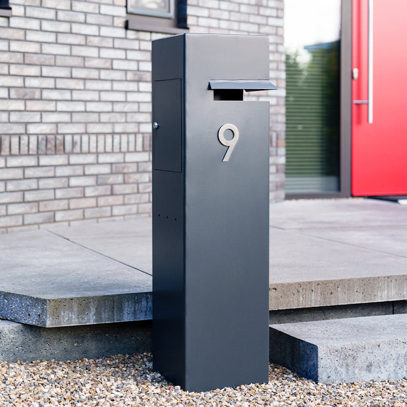 Aluminium brievenbus IVAR 35 x 35 x 120 cm