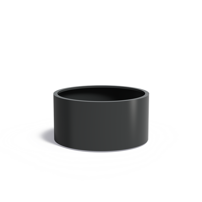 CIRCUM ronde aluminium plantenbak ø120x60 cm met bodem