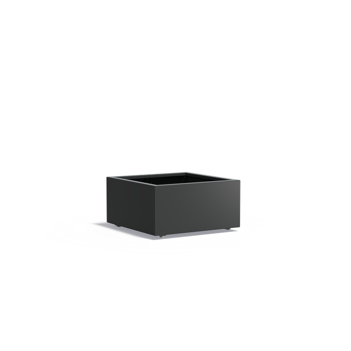 Aluminium Pflanzkübel CARREZ mit Rollen | 80 x 80 x 40 cm