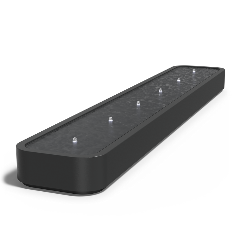 Wassertisch mit LED-Beleuchtung & Pumpe | ø 100 x 40 cm | Aluminium 