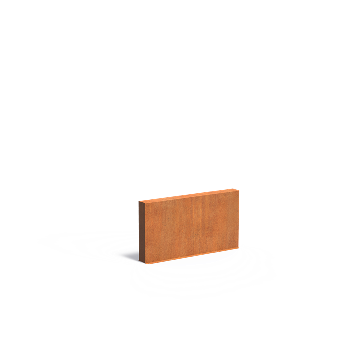 Cortenstaal tuinmuur | 150 x 15 x 80 cm
