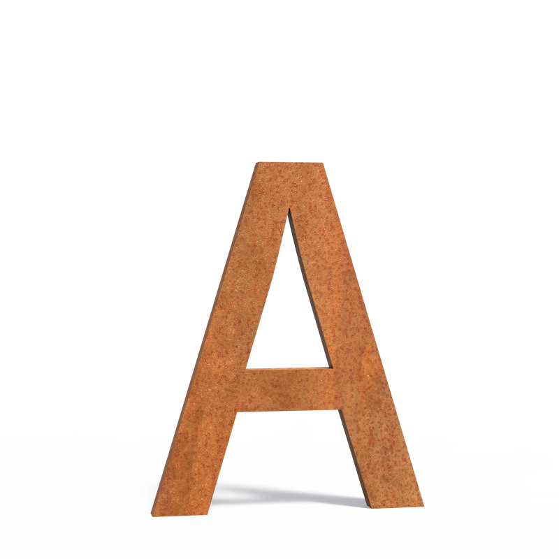 Huisletter A | 75 x 5 x 90 mm | Cortenstaal