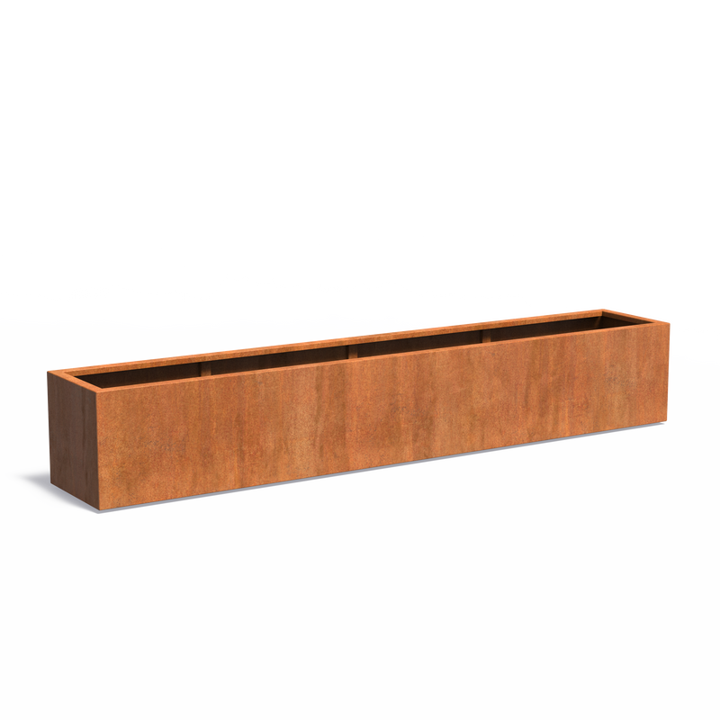 CARREZ rechthoekige cortenstaal plantenbak 300x50x50