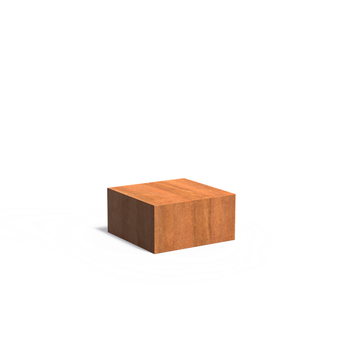 Cortenstaal sokkel | 80 x 80 x 40 cm