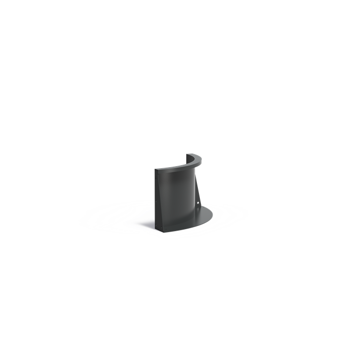Stützwand - Innenbogen | 50 x 50 x 40 cm | Aluminium