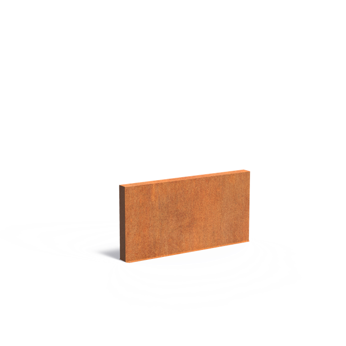 Cortenstaal tuinmuur | 200 x 15 x 100 cm
