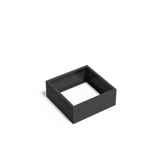 Aluminium Pflanzkübel CARREZ ohne Boden | 100 x 100 x 40 cm