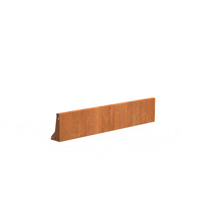 Cortenstaal keerwand - 150 x 15 x 30 cm recht