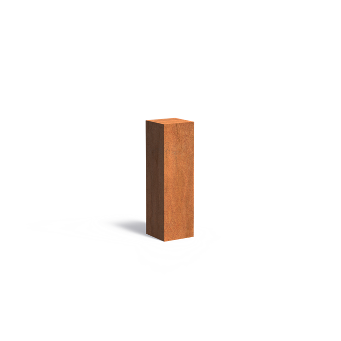 Sockel aus Cortenstahl | 30 x 30 x 100 cm
