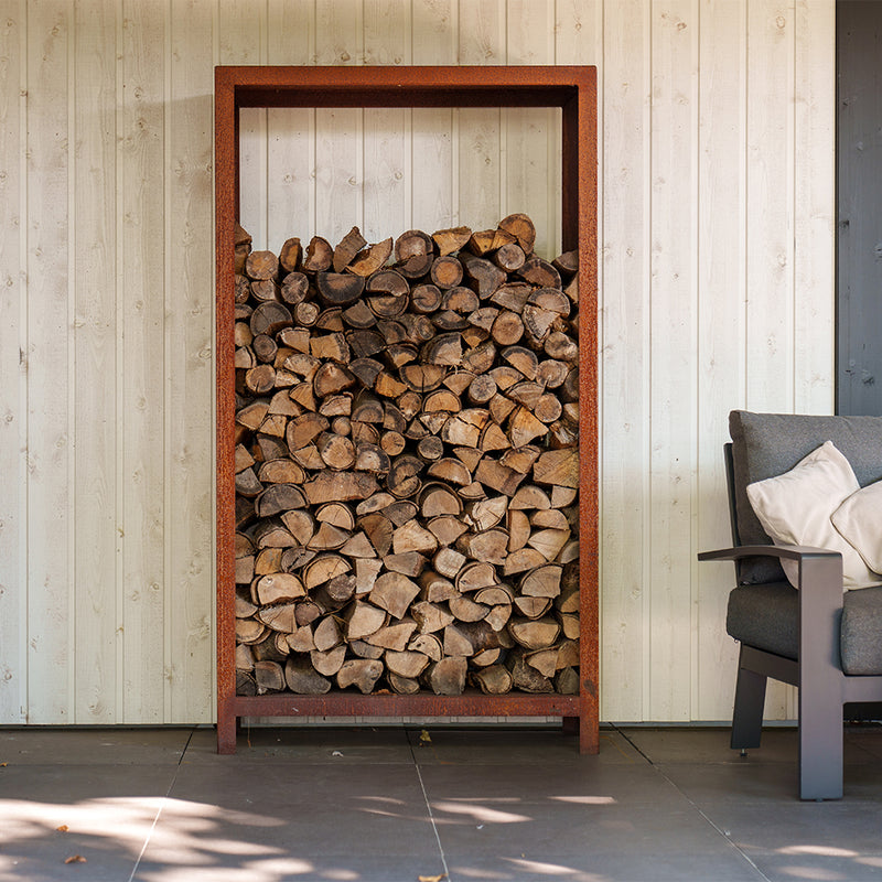 LOGG houtopslag cortenstaal 180 x 40 x 180 cm