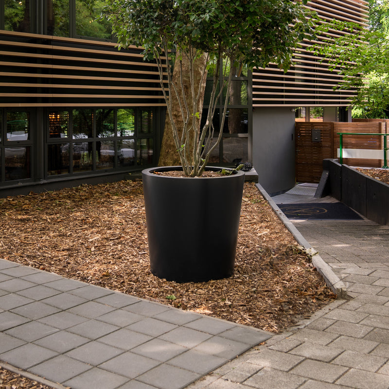 CONIC conische aluminium plantenbak ø100x60 cm met bodem