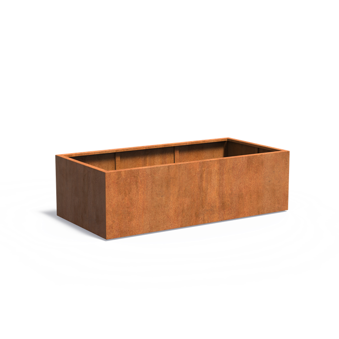 CARREZ rechthoekige cortenstaal plantenbak 200x100x60