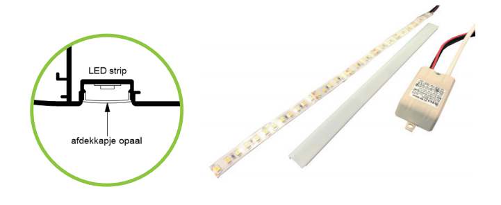 LED- Strip (los) voor Randkappen Flatroof - Versie D