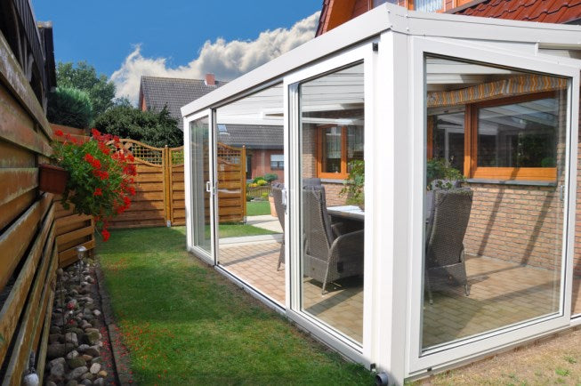 Gardendreams - aluminium veranda - tuinkamer met  schuifpui - ral 9016 wit